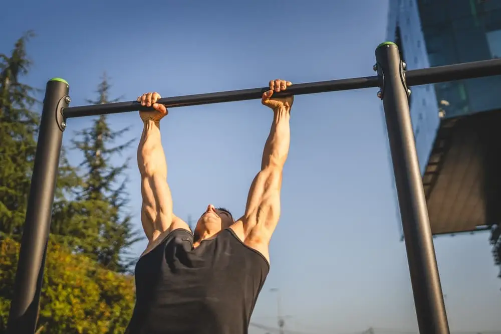 Pull-ups as part of upper body CrossFit workout for back and biceps