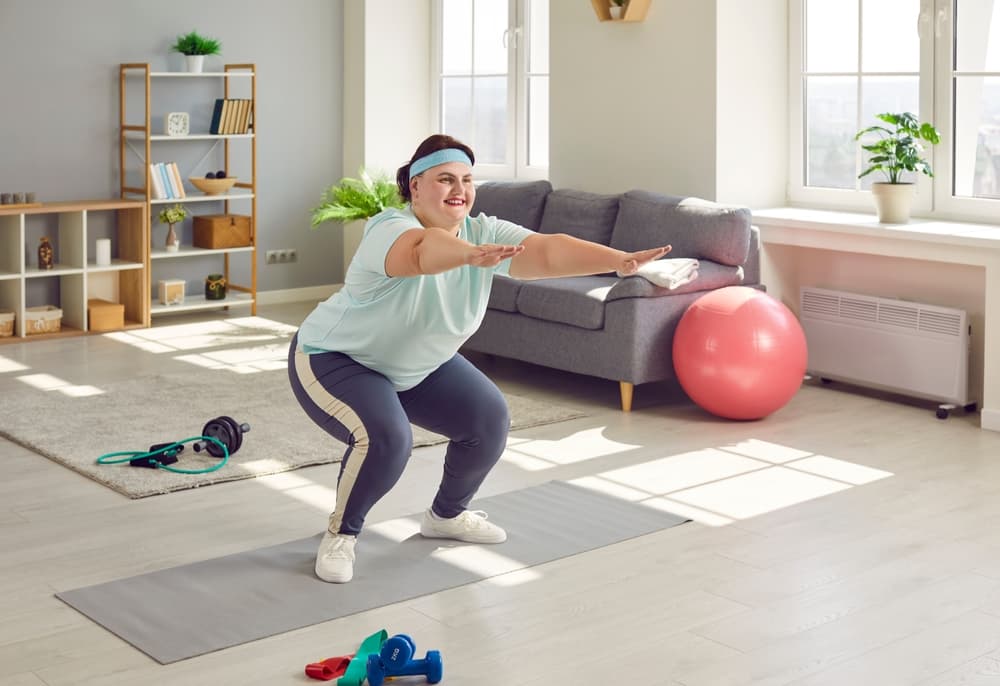 Easy at home workout for obese women​