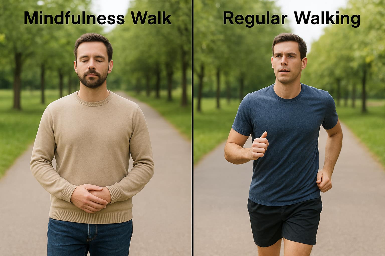 Mindfulness Walk vs. Regular Walking