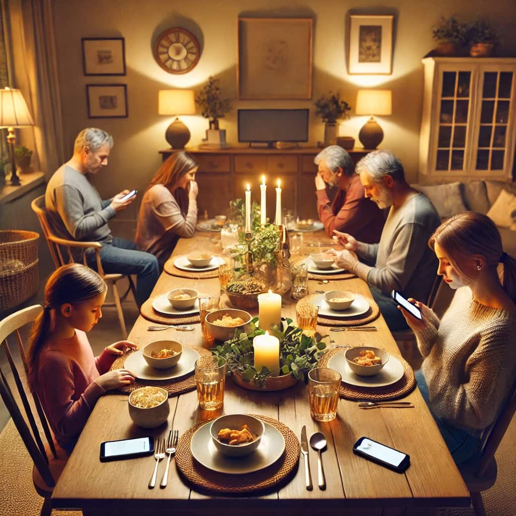 Digital-free' dinner table