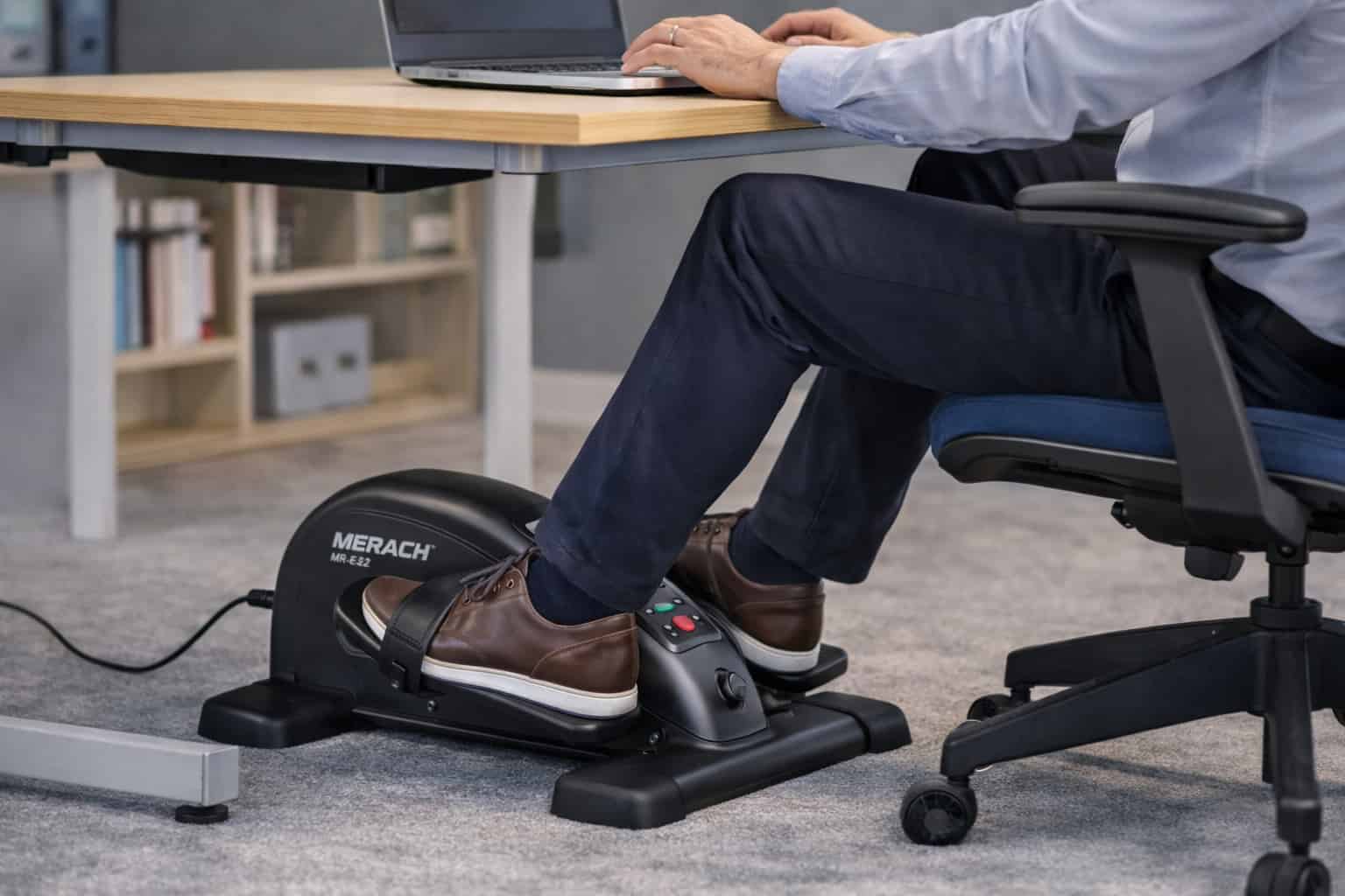 Office fitness with under-desk elliptical