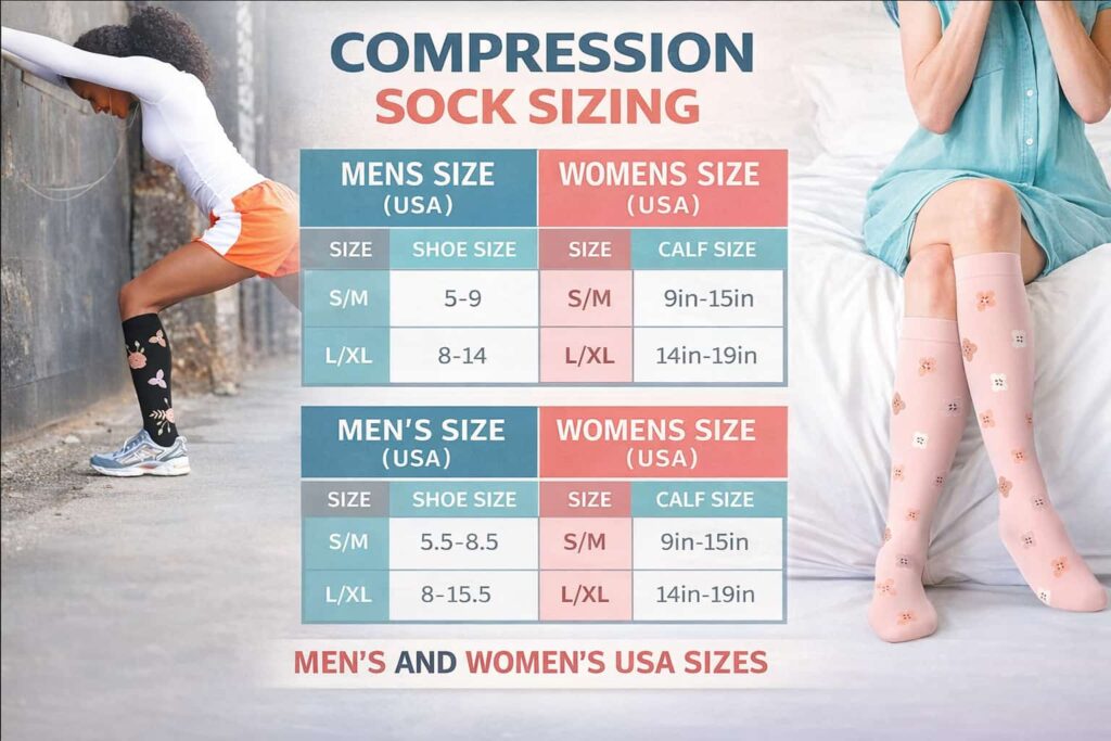 Laite Hebe compression socks with 15-20 mmHg graduated compression to improve blood circulation, reduce swelling, and support leg recovery